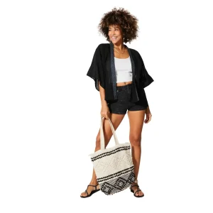 Kimono Estivo Corto Nero